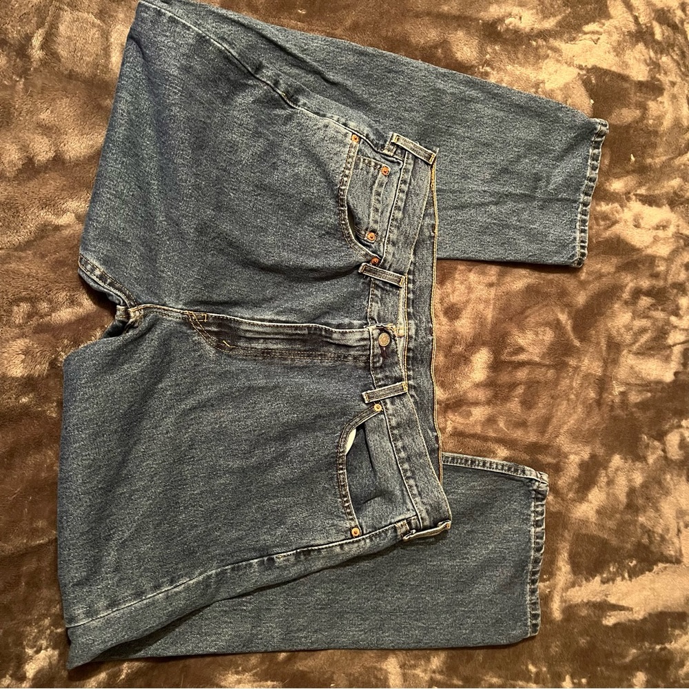 Levi's 505 Regular Fit Straight Blue Denim Jeans Mens Size 38 x 29